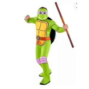 Donatello Teenage Mutant Ninja Turtles New Padded Costume kids Boy's Large 10/12
